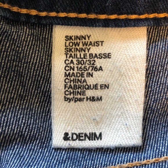 H&M low rise skinny jeans dark wash - Picture 2 of 2